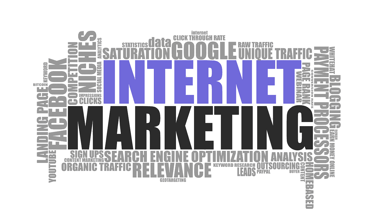 Cardiff SEO Internet Marketing title surrounding by related keywords